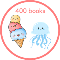 I is for Ice Cream, J is for Jellyfish - I Read 40 Badge