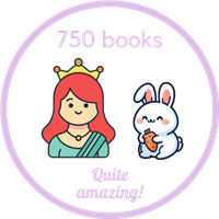 Q is for Queen R is for Rabbit. I Read 750 Books! Badge