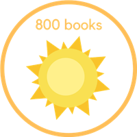 S is for Sun! I Read 800 Books! Badge