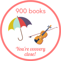 U is for Umbrella, V is for Violin. Read 900 Books Badge
